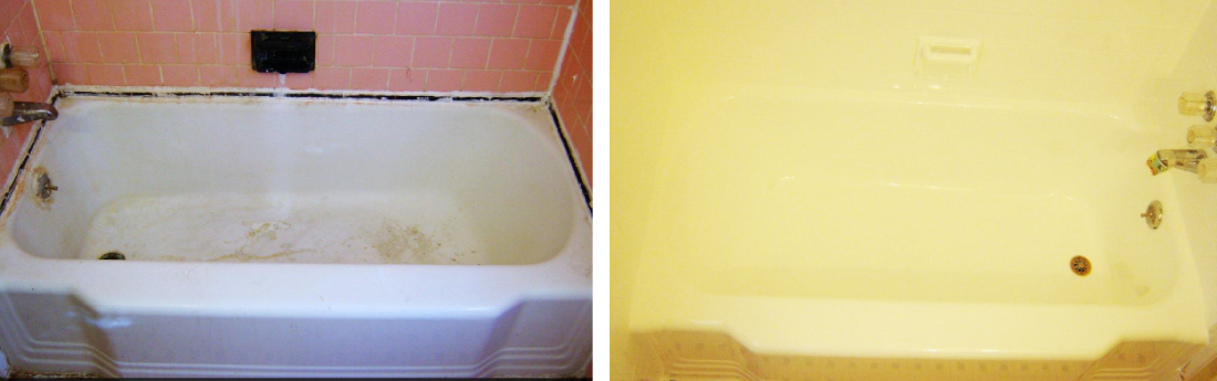 queens bathtub reglazing refinishing services before after