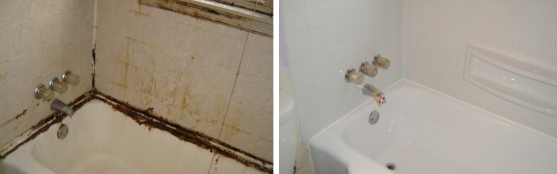 queens  bathtub reglazing refinishing recoloring services before after